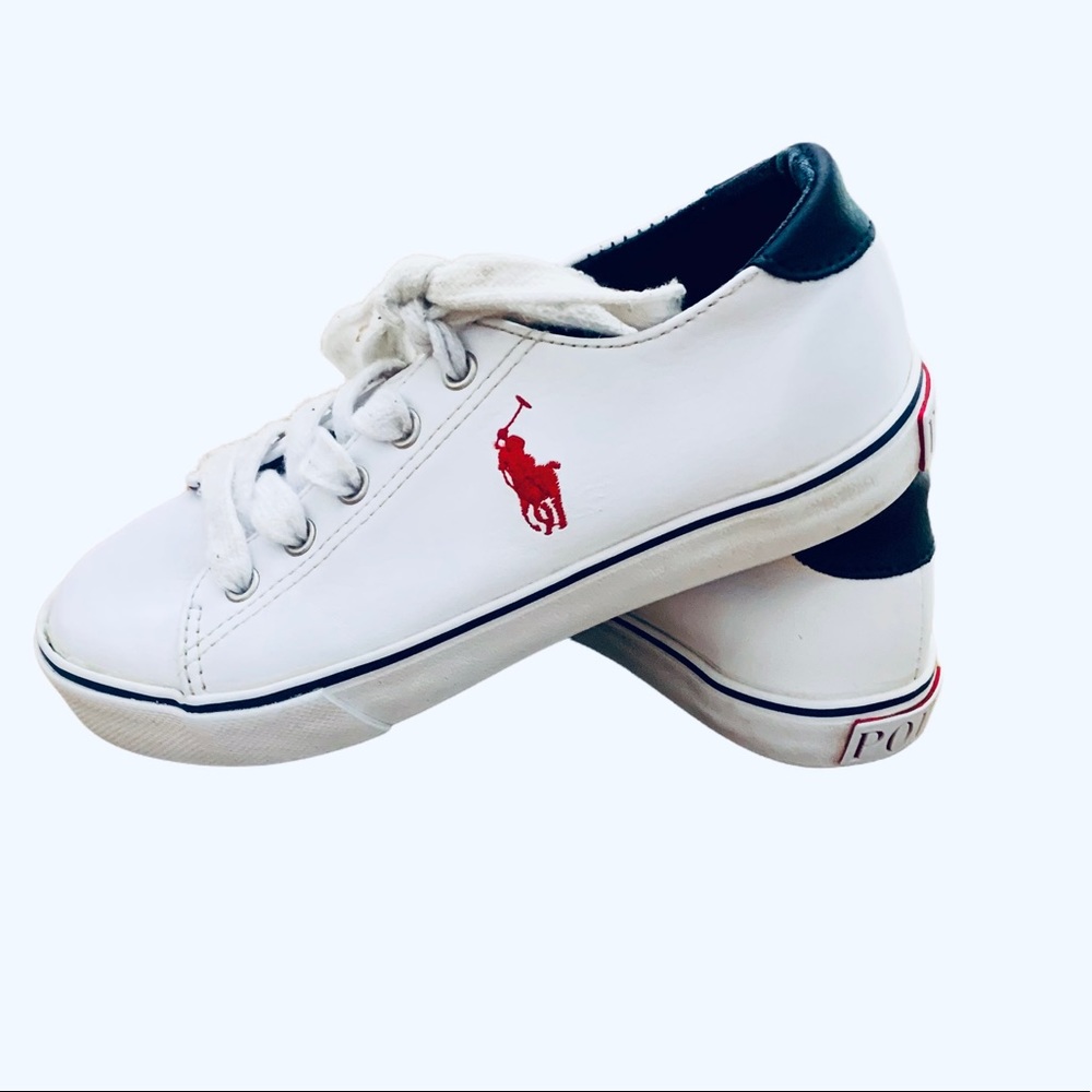 Polo Ralph Lauren Boy’s Sayer White Tennis Shoes - Size 12